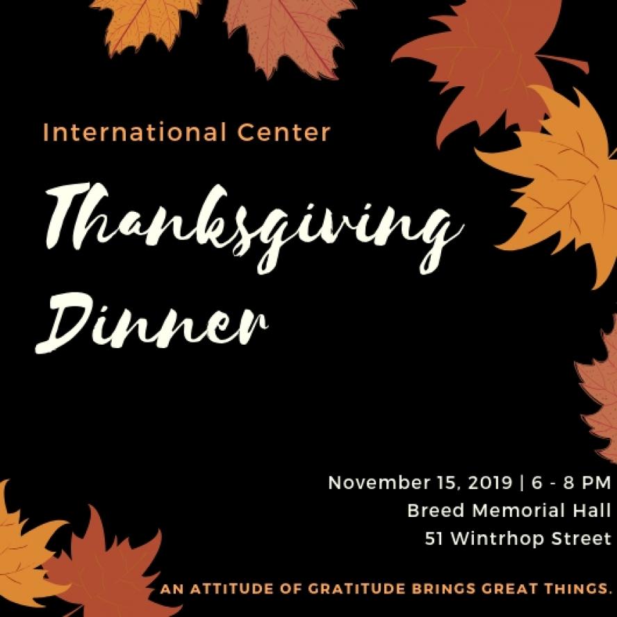 Decorative flyer for Thanksgiving Dinner