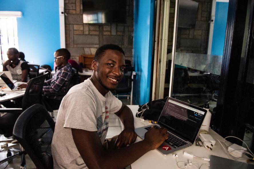 workers at Andela in Nairobi office