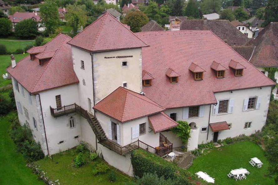 Talloires priory building seen from above