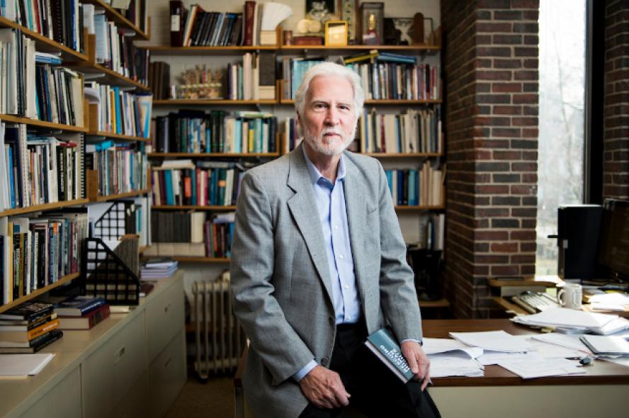 Hurst Hannum in his Fletcher School office 