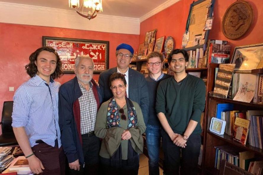 Tufts students with Moroccan political experts