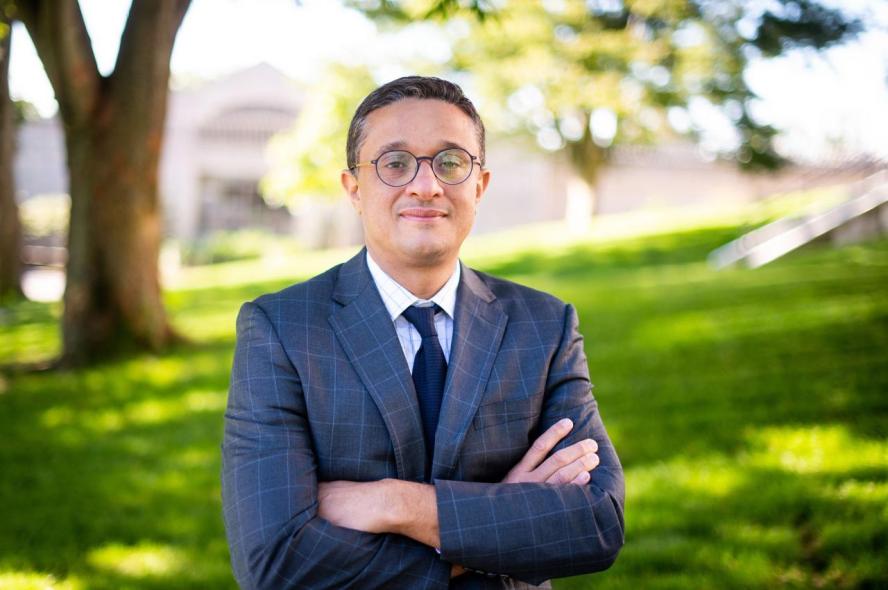 Felipe Dias on the Tufts Medford/Somerville campus. A sociologist, Dias uses real world experiments to delve into the mechanisms of inequality in the U.S. and Latin America