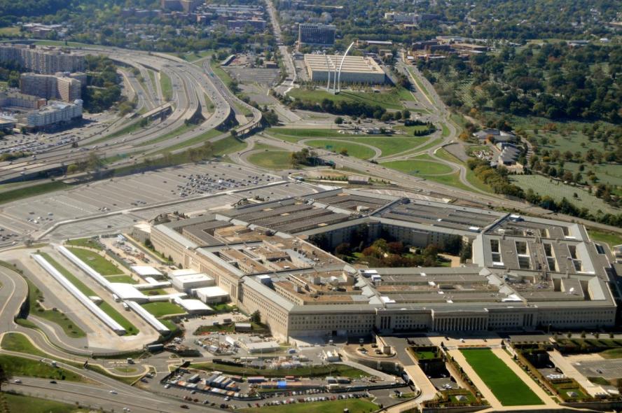 An aerial view of the Pentagon outside of Washington, DC. 