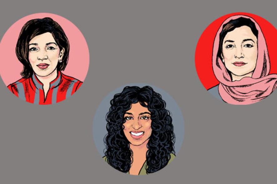 Amiri, Dipali, and Raz illustration