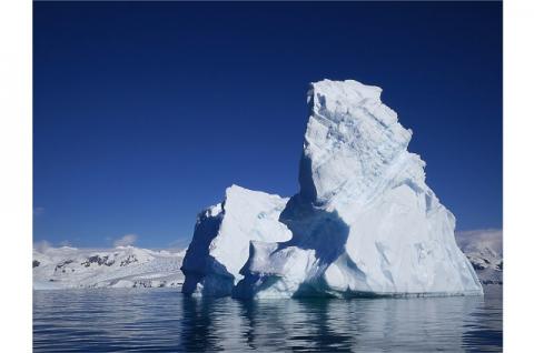 "Foyn Iceberg No. 1 (Right Side), Antarctica Series" by Georgie Friedman (American, born in 1974), 2017. (Image courtesy of the artist and the Museum of Fine Arts, Boston; copyright Georgie Friedman)