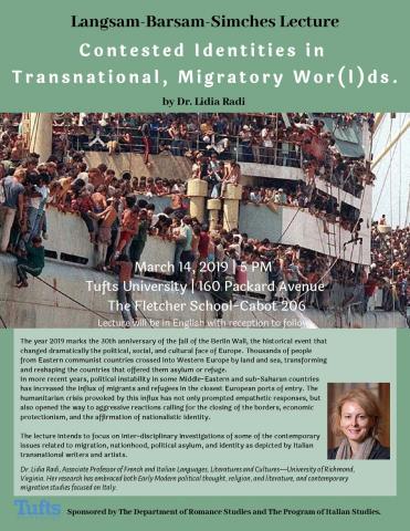 Flyer for Contested Identities in Transnational, Migratory Wor(l)ds