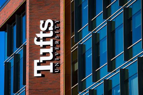 a stock image of Tufts University signage