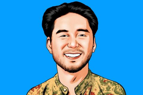 Illustration of Benny Kim. He steers funding to entrepreneurial ventures that address climate change worldwide. 