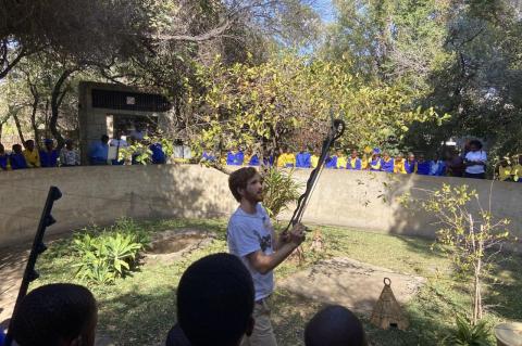 Instilling Awe and Respect for Venomous Snakes Bennett True with South African snake