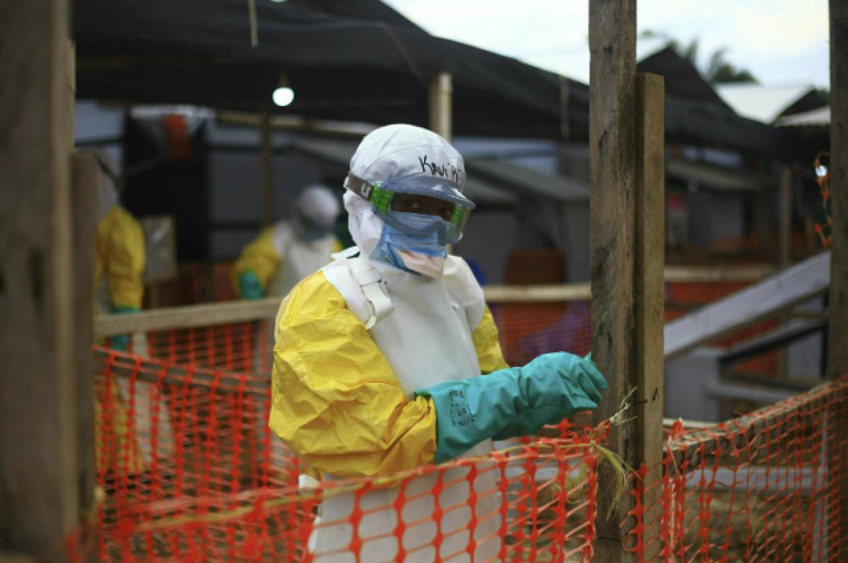 Battling Against Ebola in Congo A Ebola health worker in full hazardous matter gear at a treatment center in Beni in eastern Congo, where Ebola treatments are being offered.