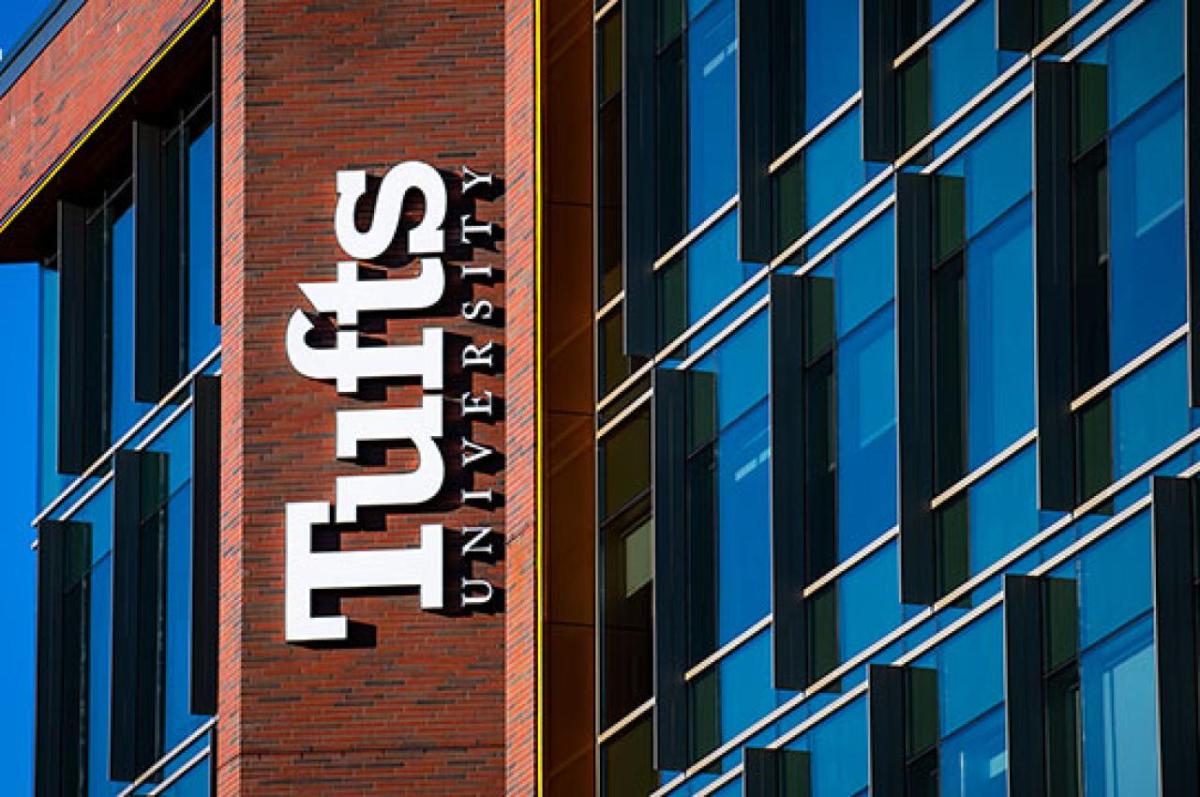 a stock image of Tufts University signage