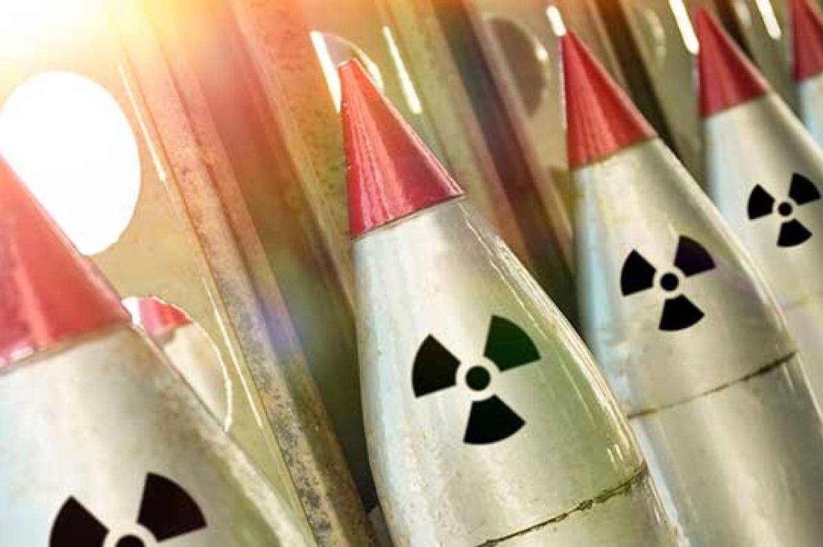 an illustration of a series of nuclear warheads